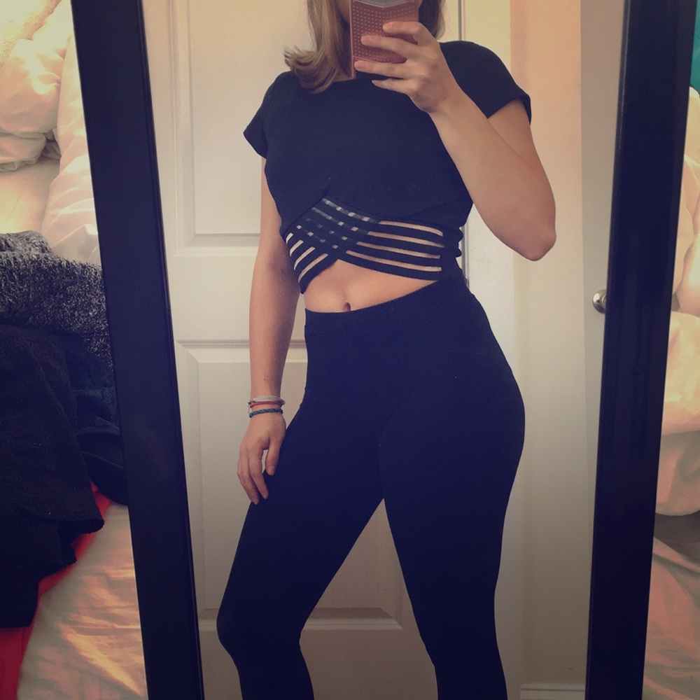 Love J crop top t with cutout bottom
